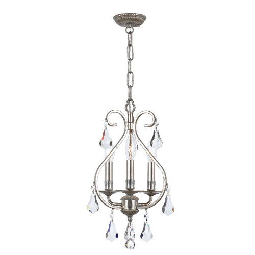 Ashton 3 Light Olde Silver Mini Chandelier (5013-OS-CL-MWP)