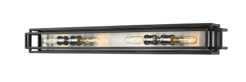 Titania 4 Light Vanity in Black + Brushed Nickel (454-4V-BK-BN)