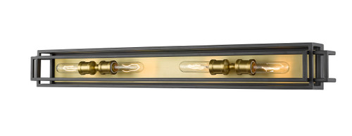 Titania 4 Light Vanity in Bronze + Olde Brass (454-4V-BRZ-OBR)