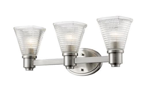 Intrepid 3 Light Vanity in Brushed Nickel (449-3V-BN)
