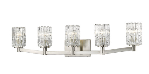 Aubrey 5 Light Vanity in Brushed Nickel (1931-5V-BN)