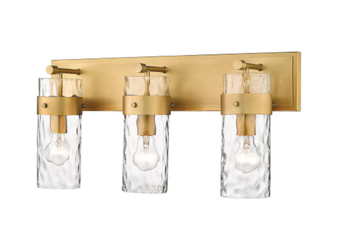 Fontaine 3 Light Vanity in Rubbed Brass (3035-3V-RB)