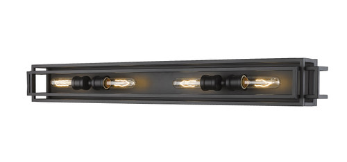 Titania 4 Light Vanity in Matte Black (454-4V-MB)