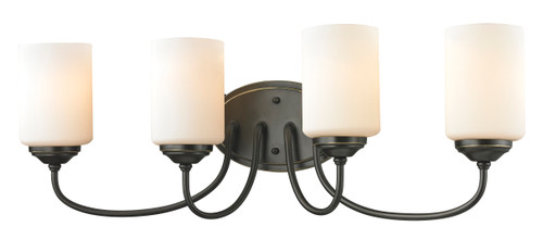 Cardinal 4 Light Vanity in Olde Bronze (414-4V)