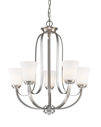 Halliwell  5 Light Chandelier in Brushed Nickel (7000-5BN)