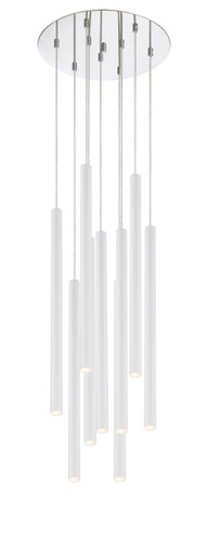 Z-Lite Forest 9 Light Chandelier in Chrome (917MP24-WH-LED-9RCH)