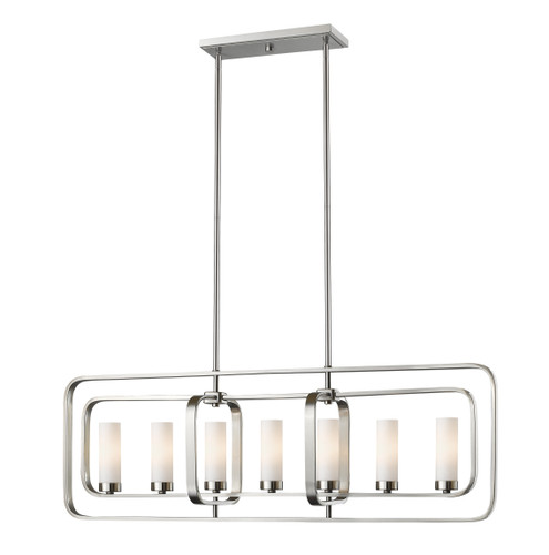 Aideen 7 Light Island/Billiard in Brushed Nickel (6000-7L-BN)