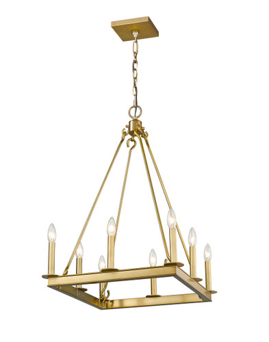 Barclay 8 Light Chandelier in Olde Brass (482S-8-20OBR)