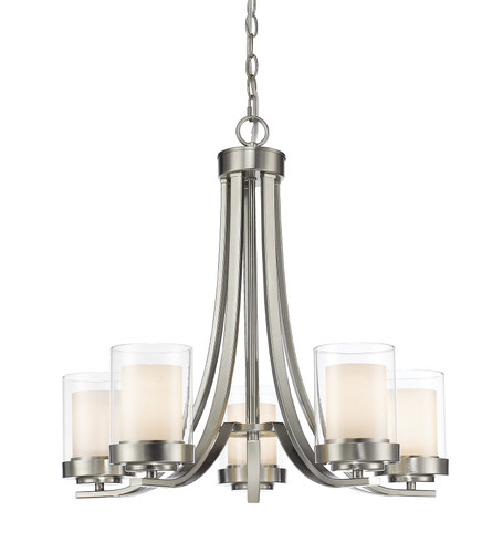 Willow 5 Light Chandelier in Brushed Nickel (426-5-BN)