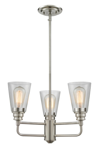 Annora 3 Light Chandelier in Brushed Nickel (428-3-BN)