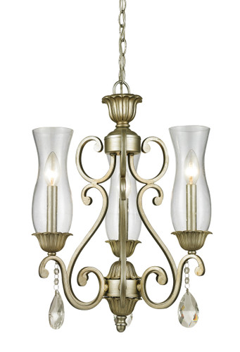 Melina 3 Light Chandelier in Antique Silver (720-3-AS)