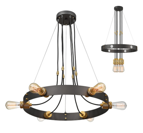 Troubadour  6 Light Chandelier in Bronze (8001-6C-BRZ)