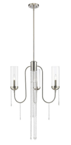 Z-Lite Siena 3 Light Chandelier in Brushed Nickel (433-3BN)