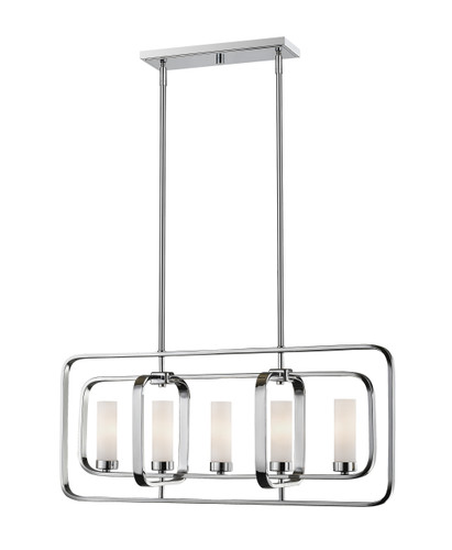 Aideen 5 Light Linear Chandelier in Chrome (6000-5L-CH)