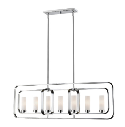 Aideen 7 Light Linear Chandelier in Chrome (6000-7L-CH)