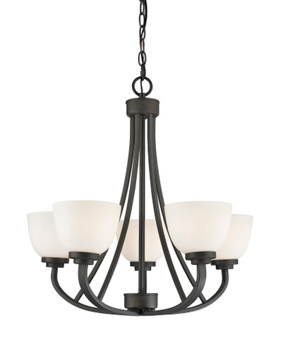 Ashton 5 Light Chandelier In Bronze (443-5-BRZ)