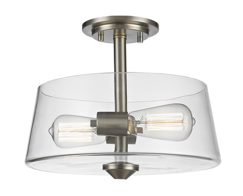 Annora 2 Light Semi Flush Mount in Brushed Nickel (428SF2-BN)