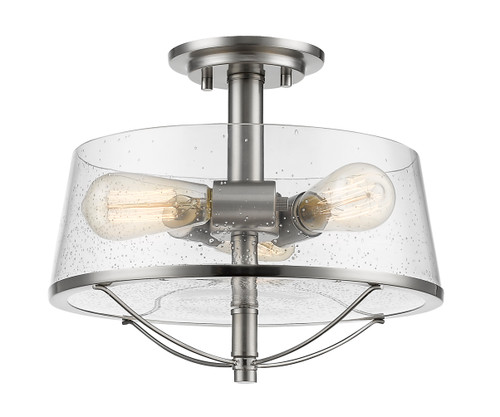 Mariner 3 Light Semi Flush Mount in Brushed Nickel (444SF-BN)