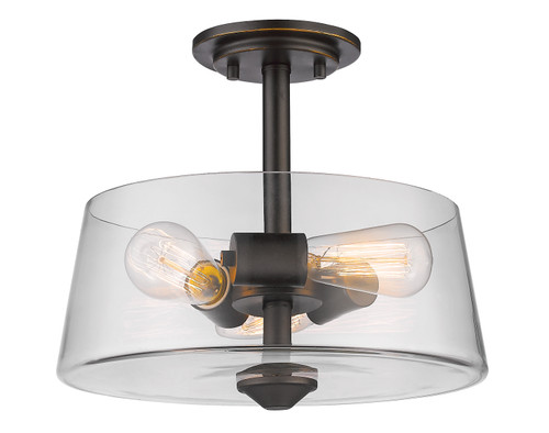 Annora  3 Light Semi Flush Mount in Olde Bronze (428SF3-OB)