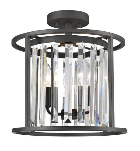 Monarch 3 Light Semi Flush In Bronze (439SF14-BRZ)