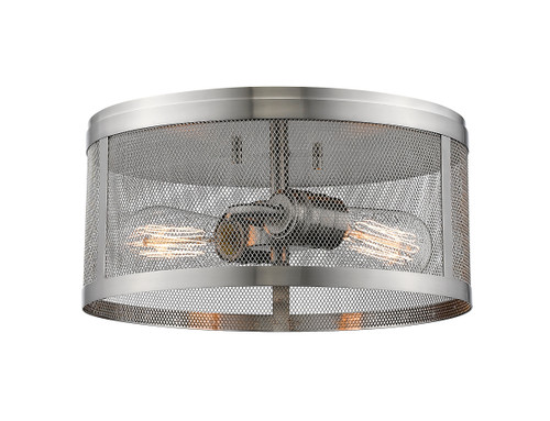 Meshsmith 2 Light Flush Mount in Brushed Nickel (331F12-BN)