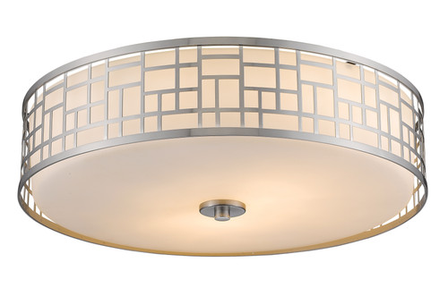 Z-Lite Elea 3 Light Flush Mount in Brushed Nickel (330F20-BN)