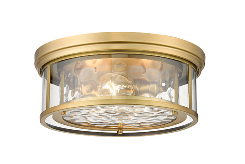 Clarion 3 Light Flush Mount in Rubbed Brass (493F3-RB)