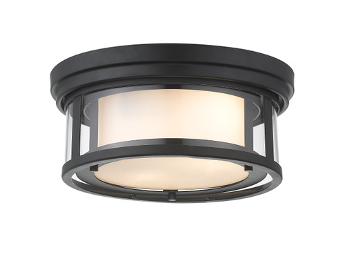 Willow 2 Light Flush Mount in Matte Black (426F12-MB)