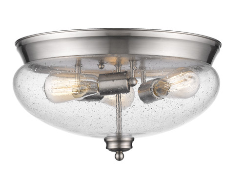 Amon 3 Light Flush Mount in Brushed Nickel (722F3-BN)