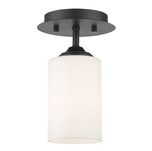 Z-Lite Bordeaux 1 Light Flush Mount in Bronze (435F1-BRZ)