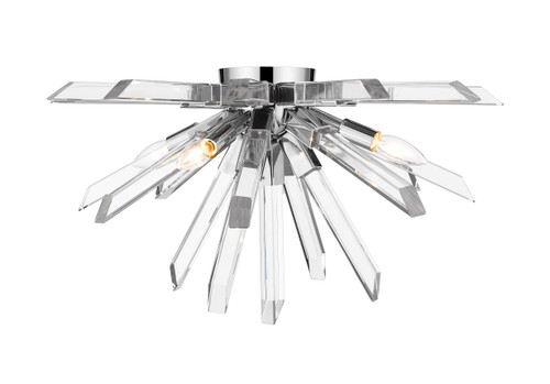 Burst 4 Light Flush Mount in Chrome (4003-F-CH)