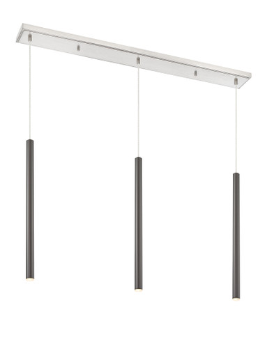 Forest 3 Light Island/Billiard in Brushed Nickel (917MP24-PBL-LED-3LBN)