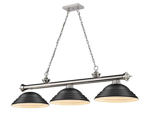 Z-Lite Cordon 3 Light Billiard in Brushed Nickel (2306-3BN-SMB)