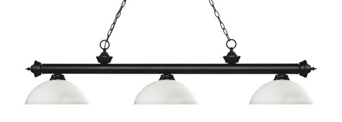 Riviera 3 Light Billiard Light in Matte Black (200-3MB-DMO14)