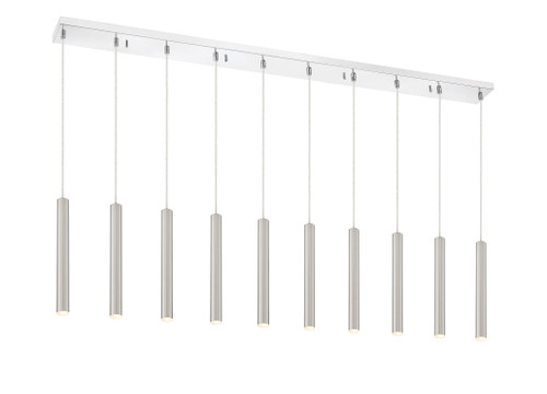 Forest 10 Light Linear Chandelier in Chrome (917MP12-BN-LED-10LCH)