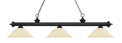 Z-Lite Riviera 3 Light Billiard in Matte Black (200-3MB-GM16)
