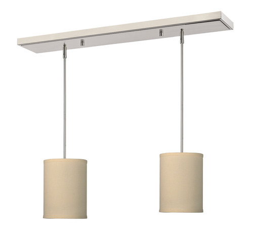 Albion 2 Light island In Brushed Nickel (171-6-2C-SQ)