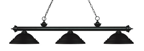 Riviera 3 Light Billiard Light in Matte Black (200-3MB-SMB)