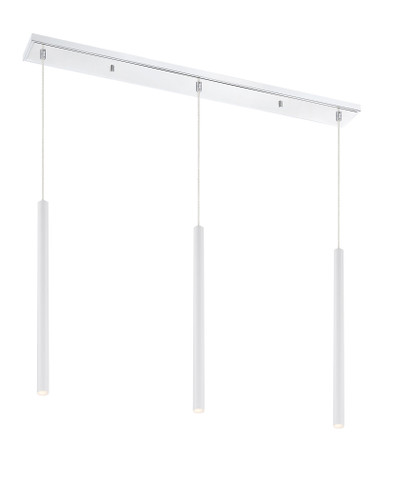 Forest 3 Light Linear Chandelier in Chrome (917MP24-WH-LED-3LCH)