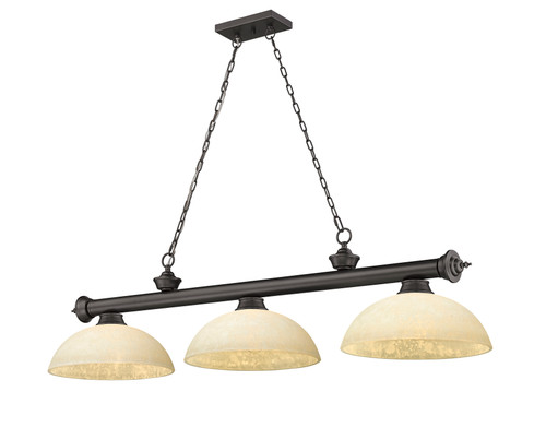 Cordon 3 Light Billiard in Bronze (2306-3BRZ-DGM14)