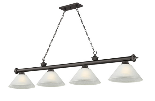 Z-Lite Cordon 4 Light Billiard in Bronze (2306-4BRZ-AWL14)