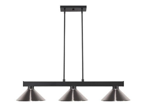 Cobalt 3 Light Billiard Light in Matte Black (152MB-MBN)