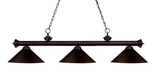 Riviera 3 Light Billiard Light in Bronze (200-3BRZ-MBRZ)