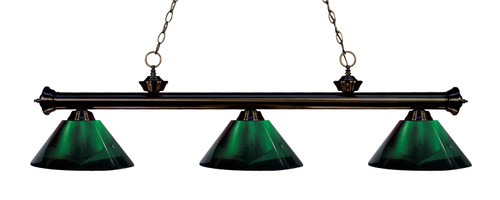 Riviera 3 Light Billiard Light in Bronze (200-3BRZ-ARG)