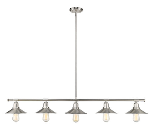 Casa 5 Light Island/Billiard in Brushed Nickel (613-5L-BN)