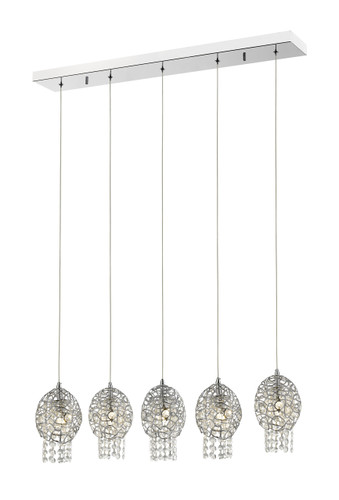 Nabul 5 Light Island/Billiard Light in Chrome  (889CH-5B)