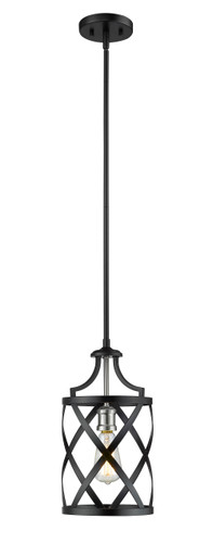 Malcalester 1 Light Mini Pendant in Matte Black + Brushed Nickel (481MP-MB-BN)