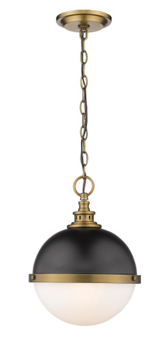 Peyton 2 Light Mini Pendant in Matte Black + Factory Bronze (619MP-MB-FB)