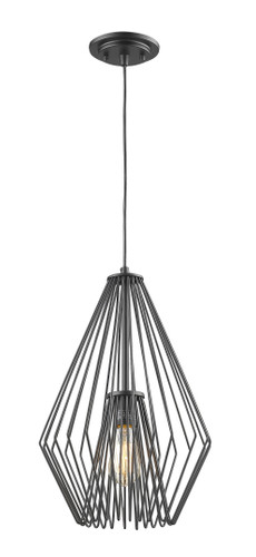 Quintus 1 Light Mini Pendant in Matte Black (442MP12-MB)