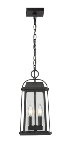 Millworks 2 Light Outdoor Chain Mount Ceiling Fixture in Black (574CHM-BK)
